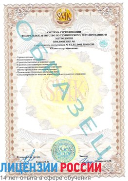 Образец сертификата соответствия (приложение) Котово Сертификат ISO 14001